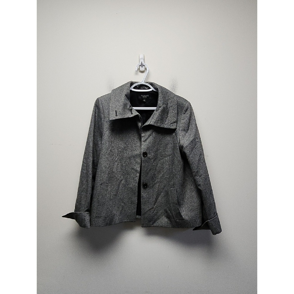 Talbots The Jackie Fit Womens Wool Blend Collared Blazer Jacket Size 10